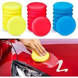 3/6/12/24Pcs 4 Inch Wax Foam Applicator Pad Microfiber Detailing Car Polishing Waxing Foam Pressing Sponge Buffing Cleaning Tool