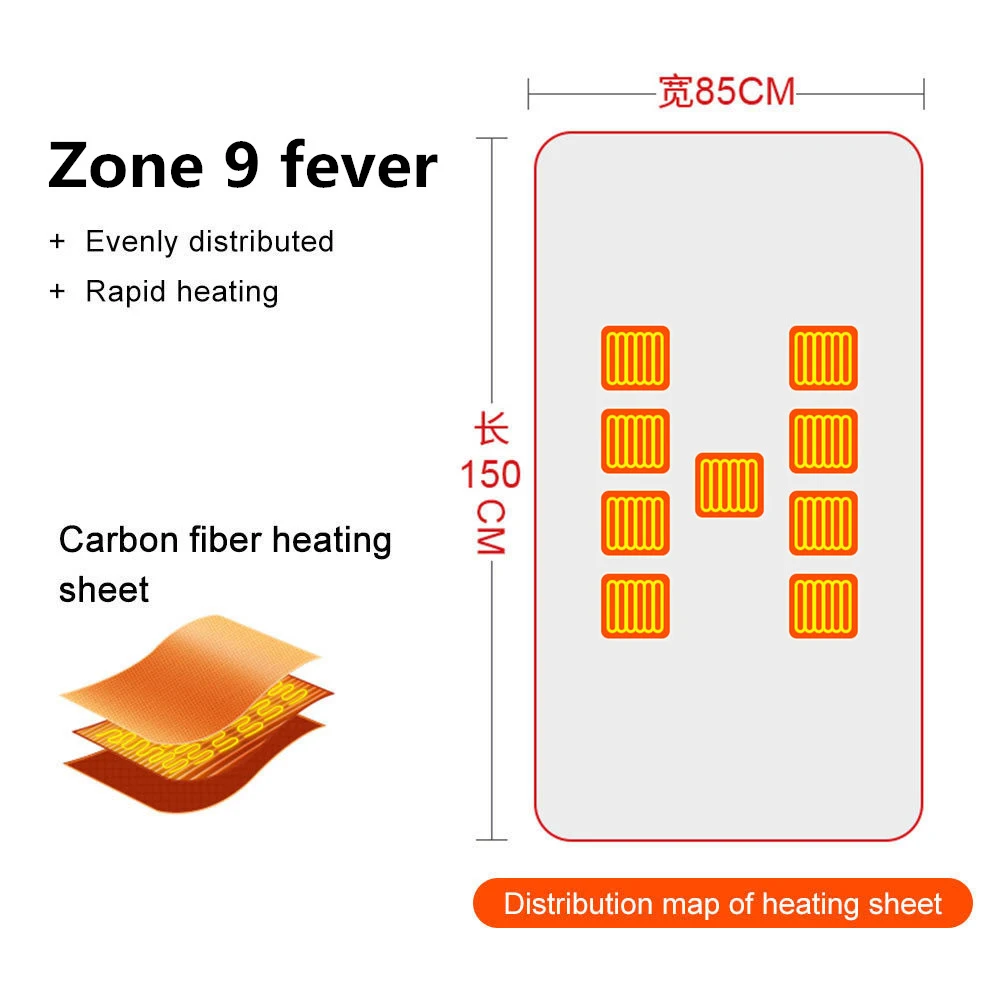 Electric blanket heating shawl with 3-speed temperature control USB heating blanket cold resistant and warm blanket
