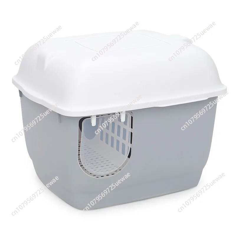 Cat Litter Box Large Capacity Cat Litter Boxes with Hallway Pet Pan Supplies for Cats and Kittens Splash Proof Litters