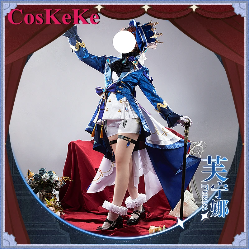 【Customized】CosKeKe Furina Cosplay Game Genshin Impact Costume Focalors Sweet Combat Uniform Halloween Party Role Play Clothing