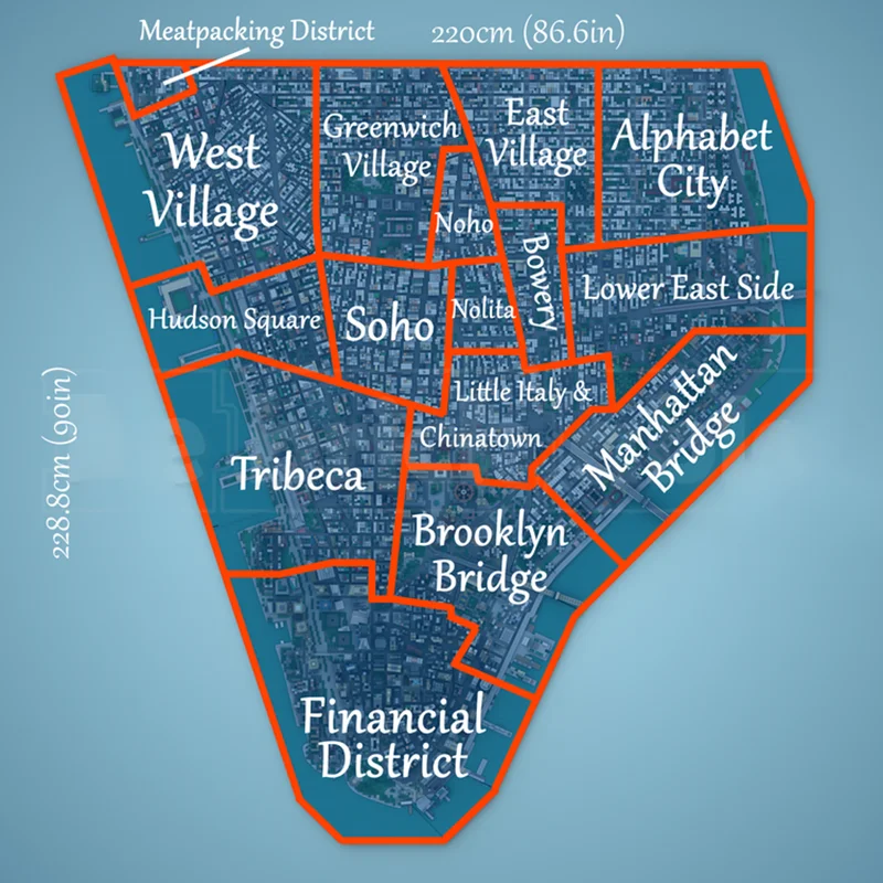 City City Street View Moc Building Blocks Manhattan inferiore - New York Bricks Modello Assemblaggio fai da te Costruzione Giocattolo Regali di festa