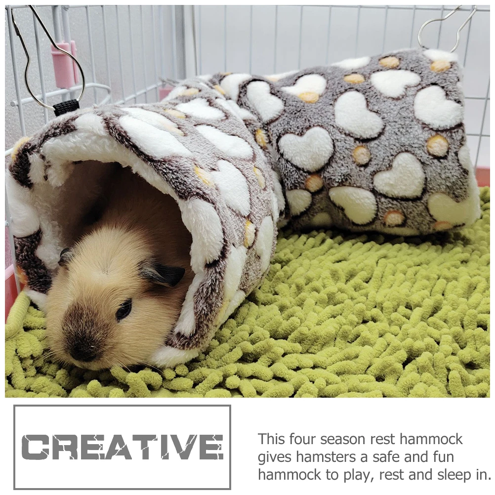 

Pet Cotton Nest Small Animal Bedding Warm Hammock Guinea Pig Squirrel Cage Sleeping Resting Comfortable Nest Chinchilla Four