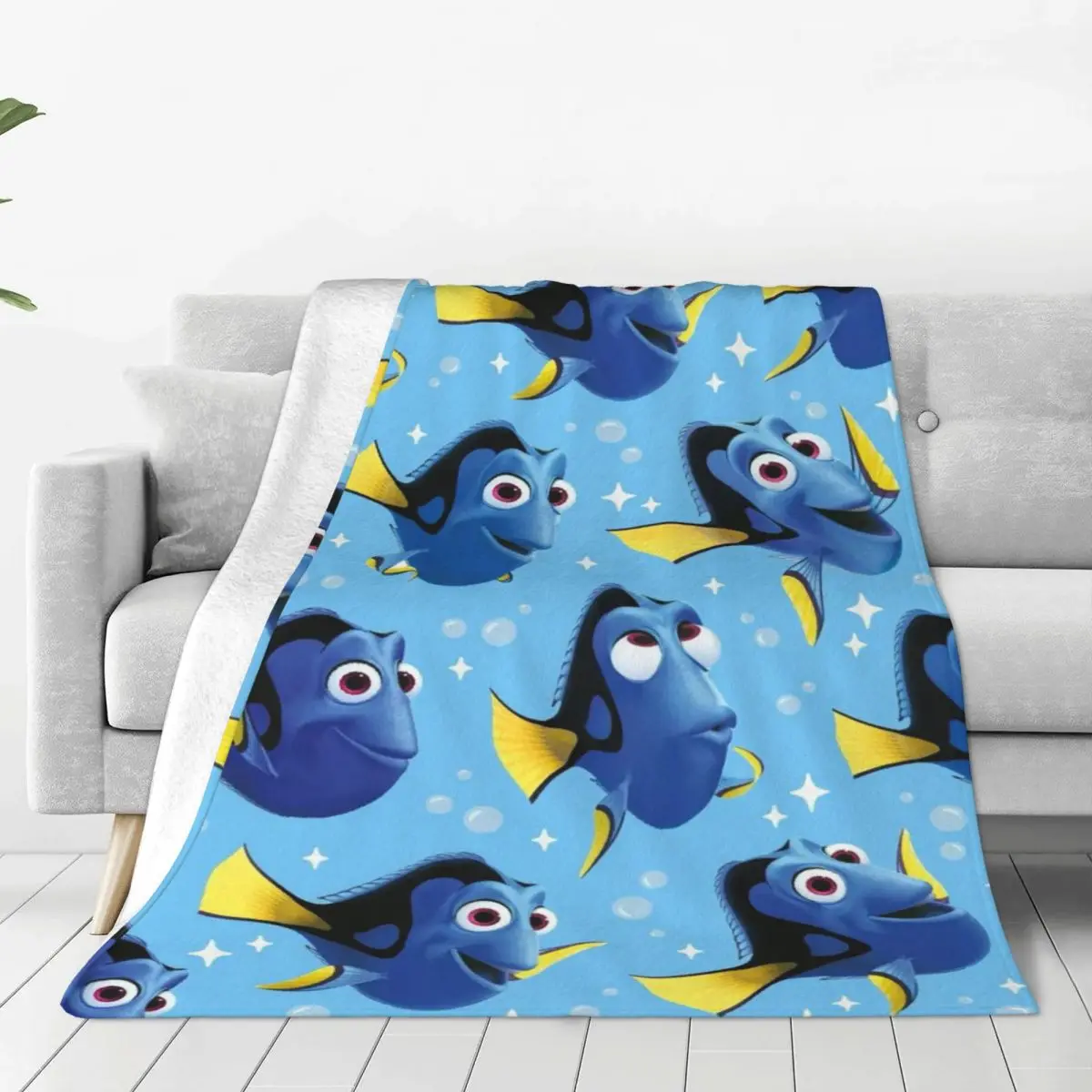

Custom Finding Nemo Dory Blanket Soft Fleece Autumn Warm Flannel Throw Blankets for Sofa Car Bedroom Quilt