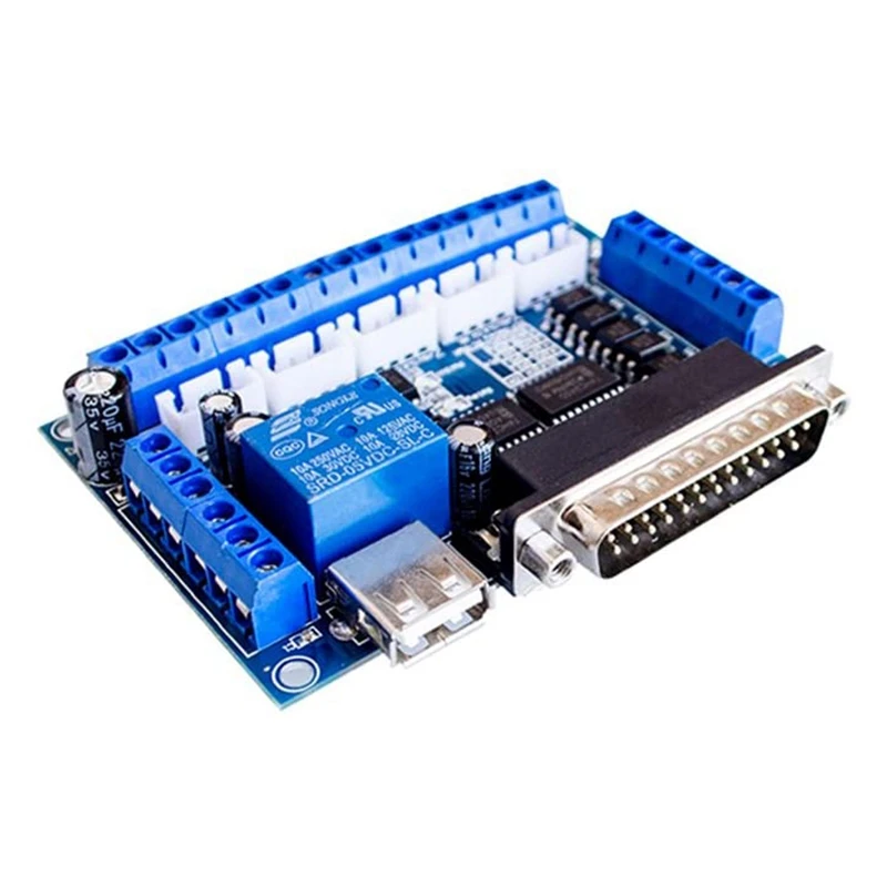 

New!Driver Board MACH3 Engraving Machine 5 Axis CNC Breakout Board With Optical Coupler For Stepper Motor Drive Controller