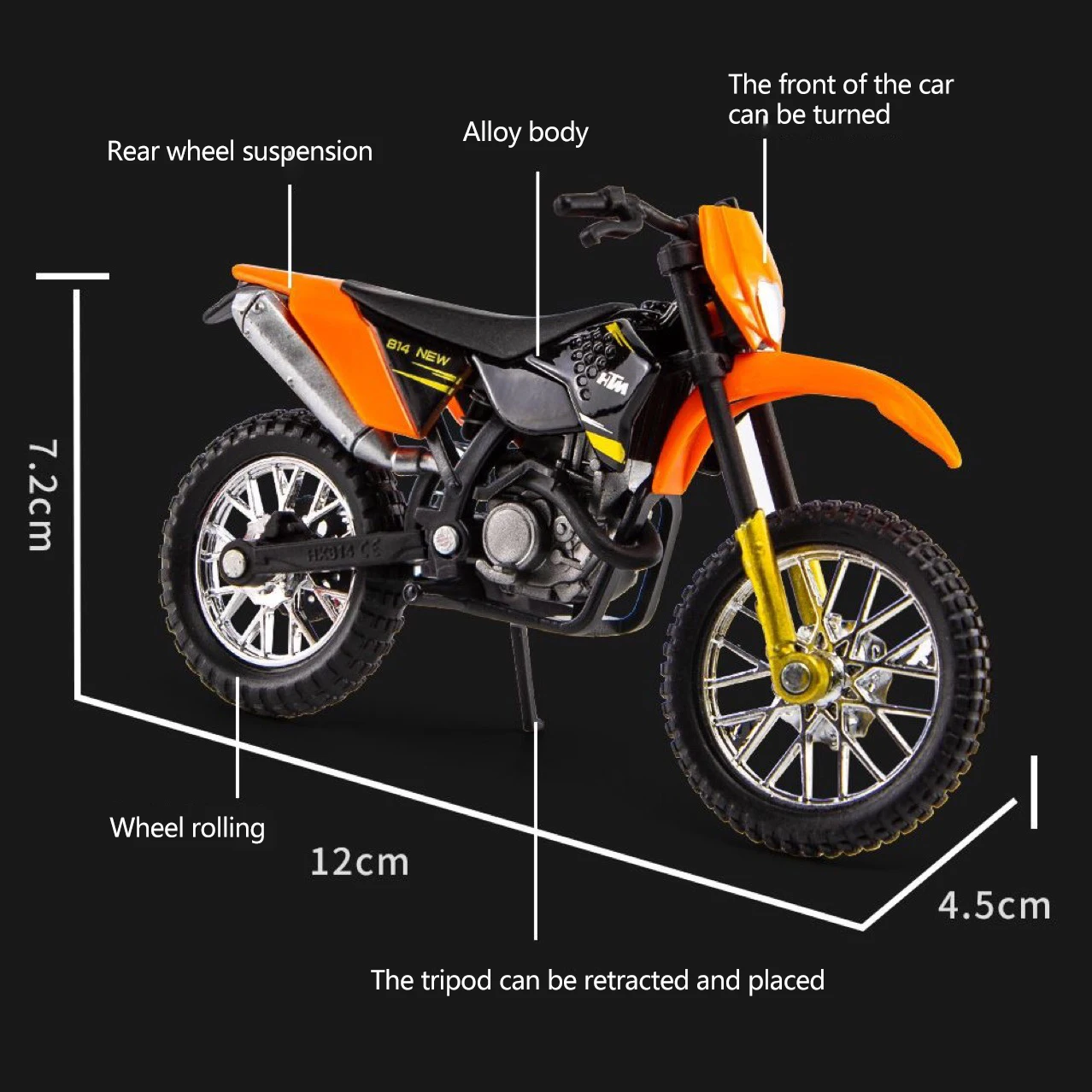 1: 18 Simulation Alloy Motorcycle Model Ornament Cool Motor Racing Finger Motobike Classic Collection Boy Children Birthday Gift