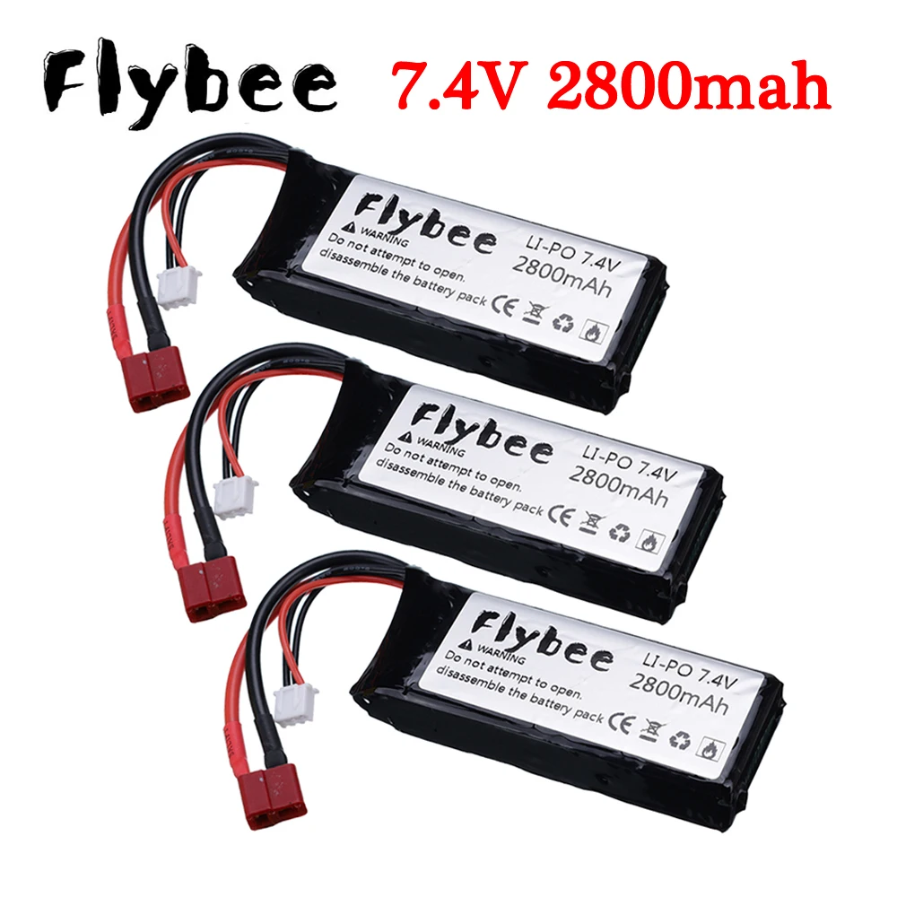 

Upgrade Lipo battery 7.4V 2800mAh For Wltoys 144001 Car 2S 7.4V Battery for Wltoys 124017 104001 12428 RC Off-Road Racing Parts