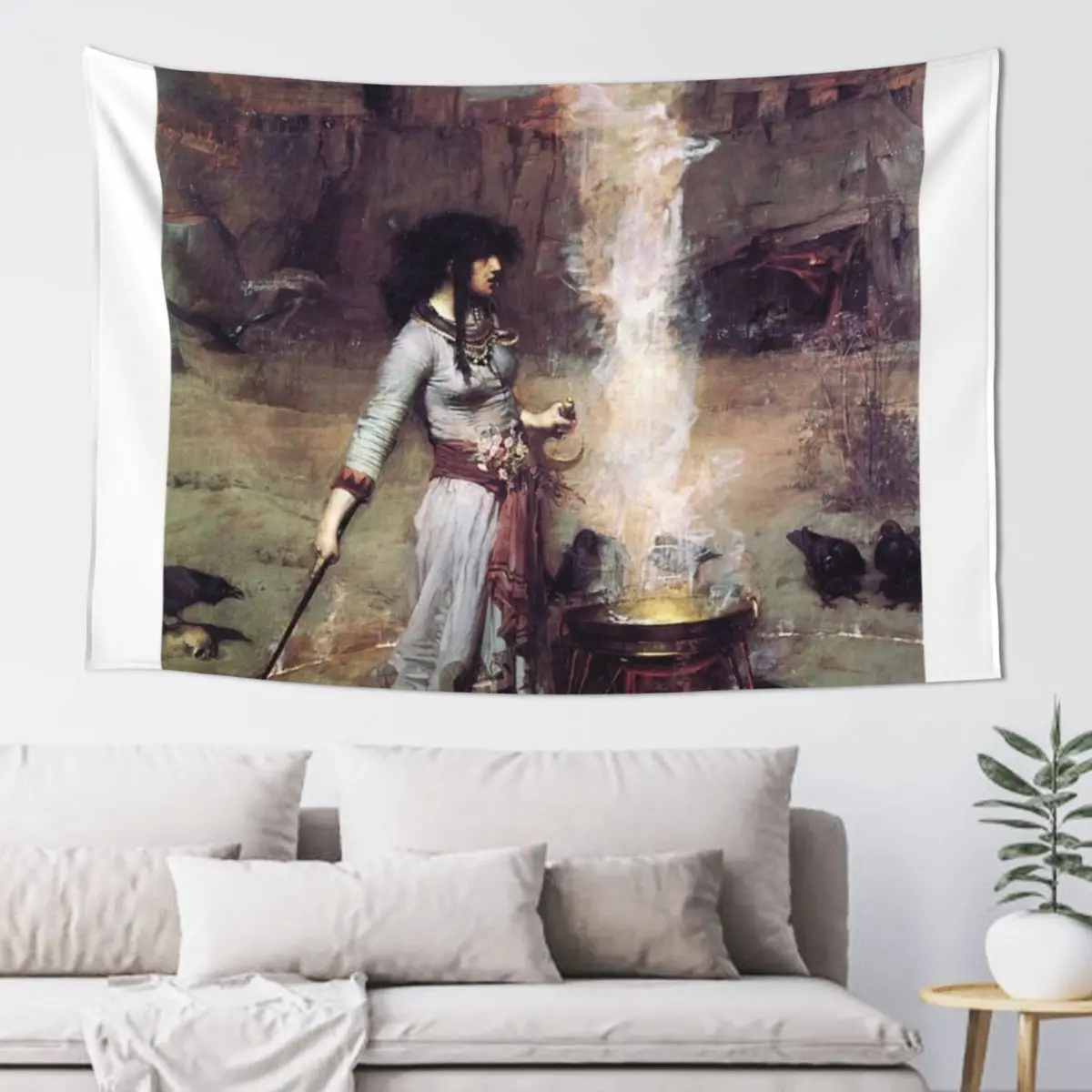 THE MAGIC CIRCLE - JOHN WILLIAM WATERHOUSE Tapestry Room Decoration Accessories Room Decorator Cute Room Decor Tapestry