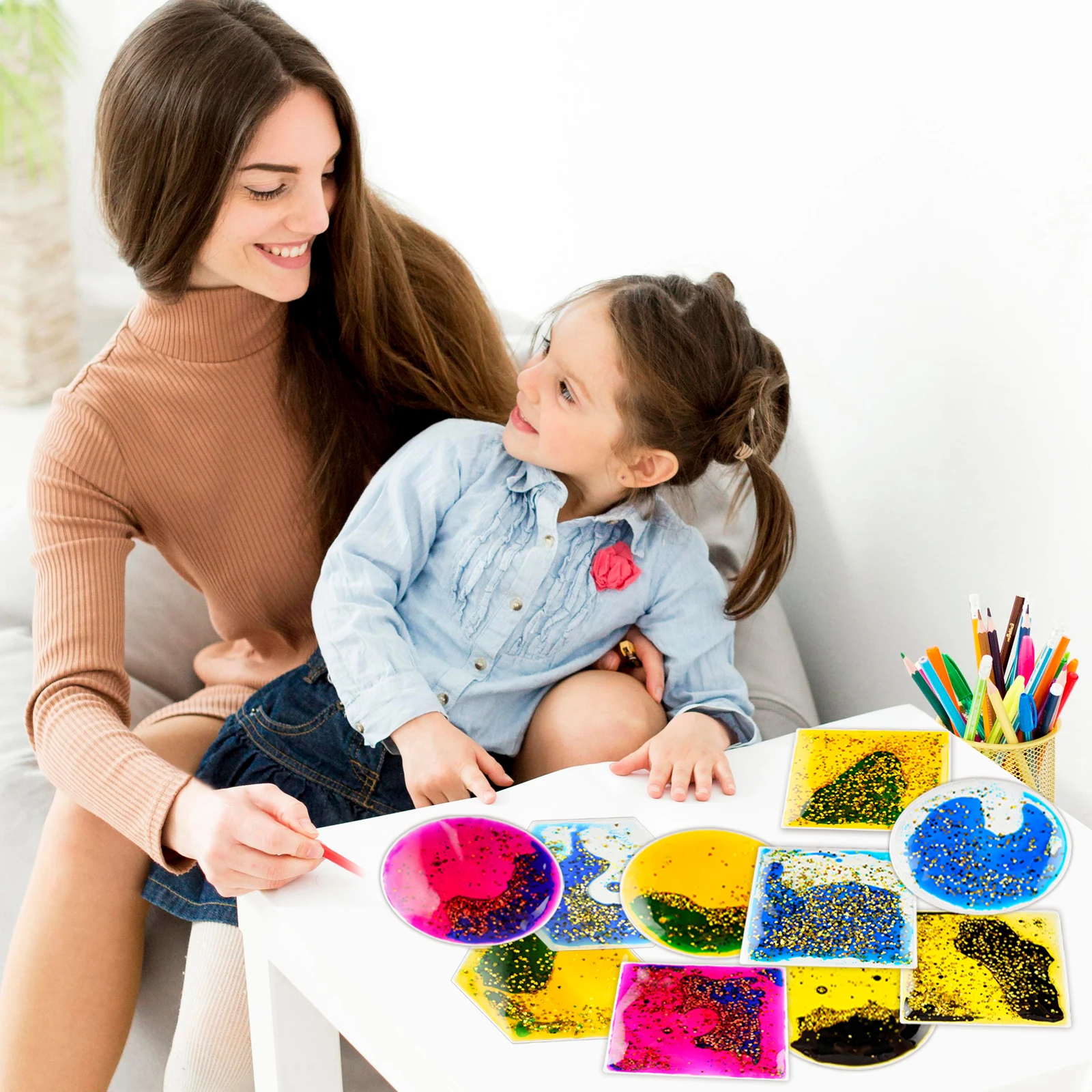 

Декомпрессионная жидкая игрушка для успокаивающих занятий по фокусу, пластиковая игрушка-строительная трубка для детей, оригинальные Gootoobz, 24 шт.