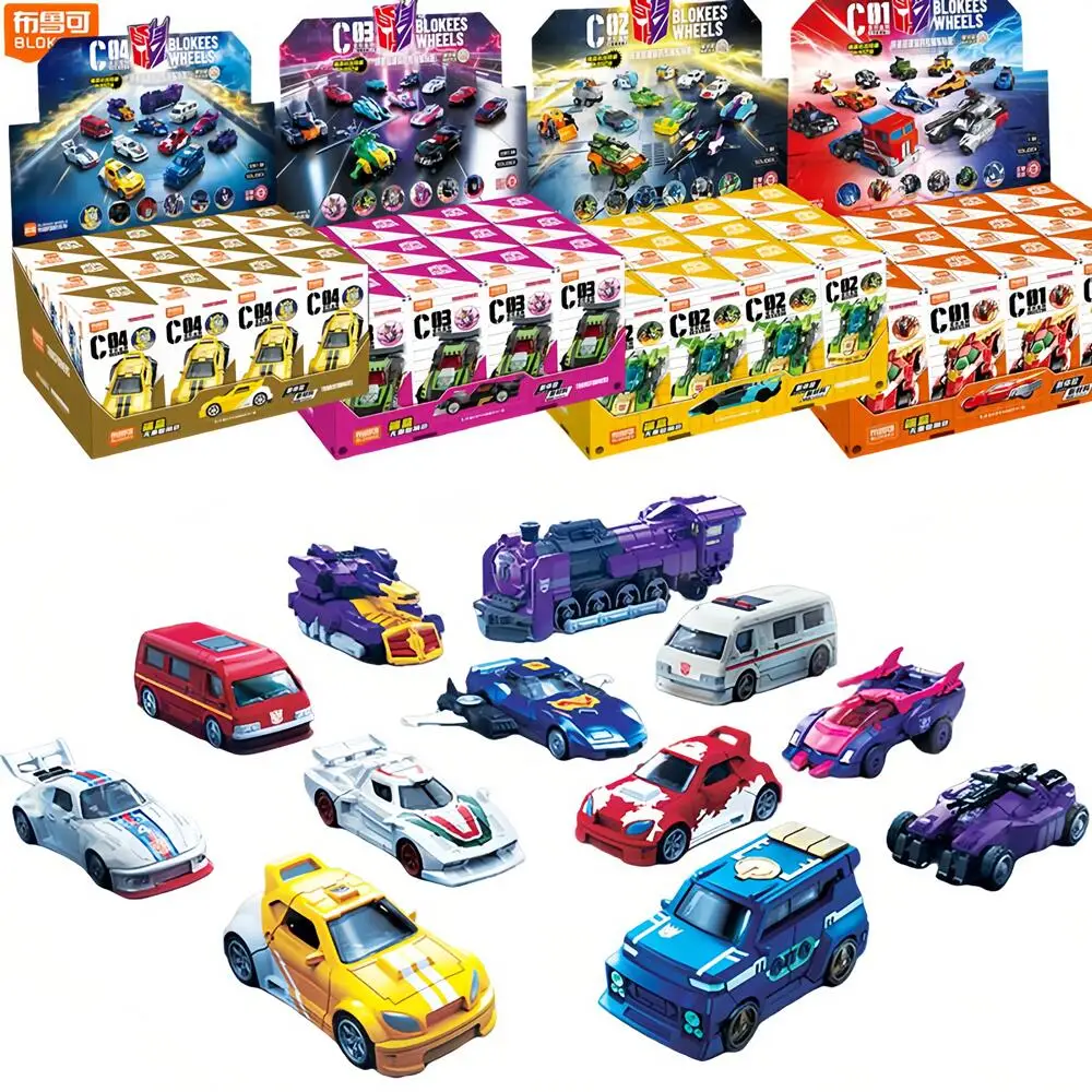 Blokees Transformers C04 12 pièces Optimus Prime Megatron G1 Bumblebee Soundwave Series Boîte Surprise Modèle Jouets de Collection Cadeau