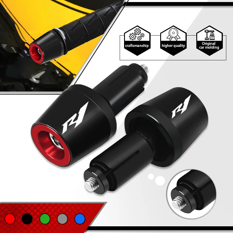 NEW For YZF-R1 YZFR1 YZF R1 2006-2024 Motorcycle Accessories 7/8'' 22MM Handlebar Grips End Handle Bar Cap Plugs Sliders yzf r1