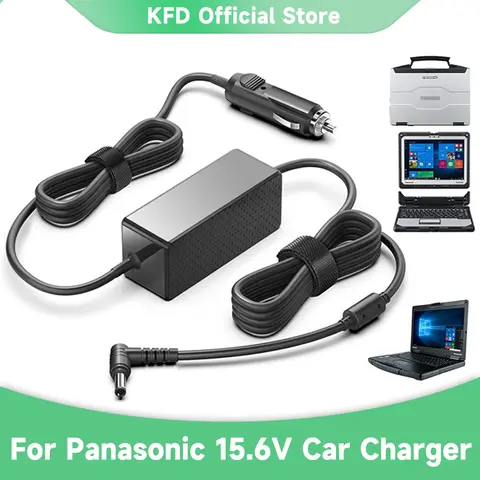 KFD Laptop CAR Charger for Panasonic Toughbook Cf-19 31 52 53 74 C1 F9 S10 H1 H2 U1 Notebook Auto Adapter Power Cord