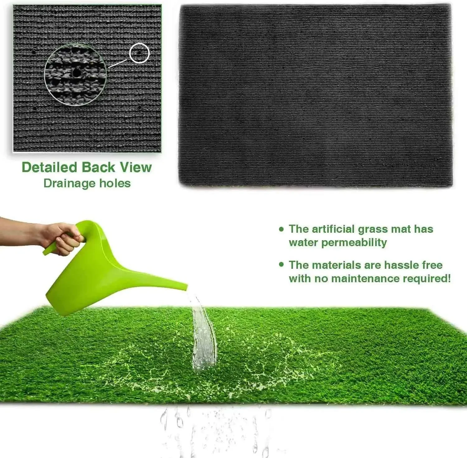

Thick Artificial Grass Turf Lawn Customized Size 6.5 x 10 Feet, 1.38" Indoor Outdoor Garden Lawn Landscape Synthetic Grass Mat F