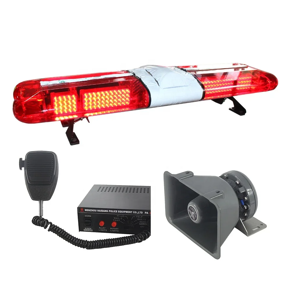 Barra de advertencia de luz estroboscópica LED para coche, camión, alarma de ambulancia, barra de luz intermitente, bocina de sirena, altavoz, accesorio para vehículo, 12 voltios