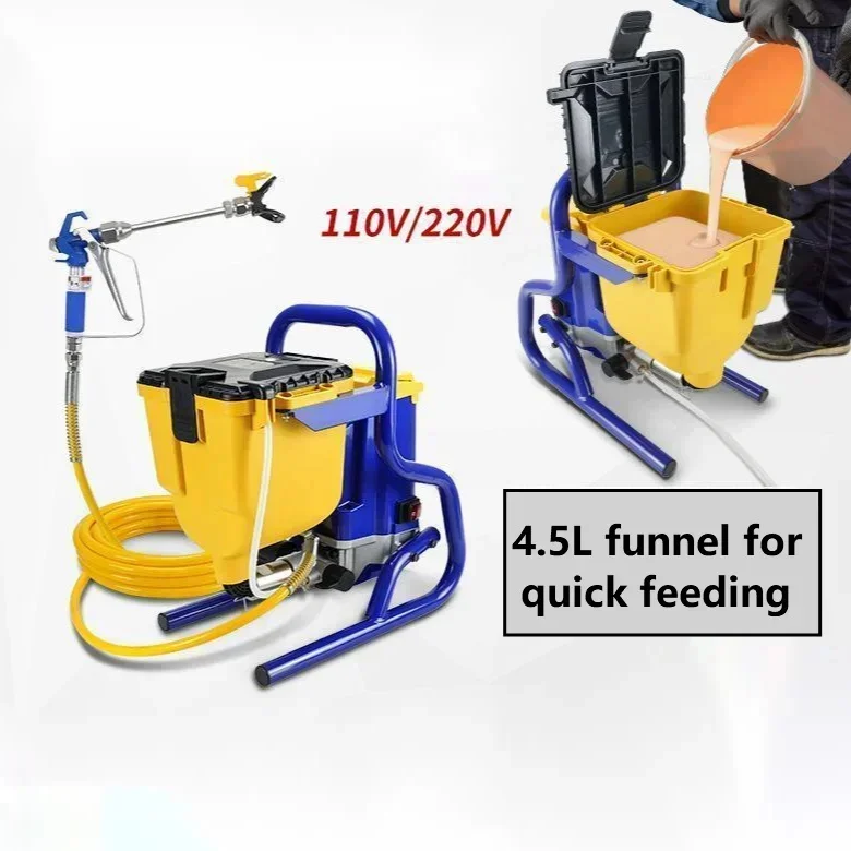 110V 220V Funnel-designed Airless Spray Gun Self-stop Electronic Voltage Regulation DIY Airless Sprayer For Latex Paint