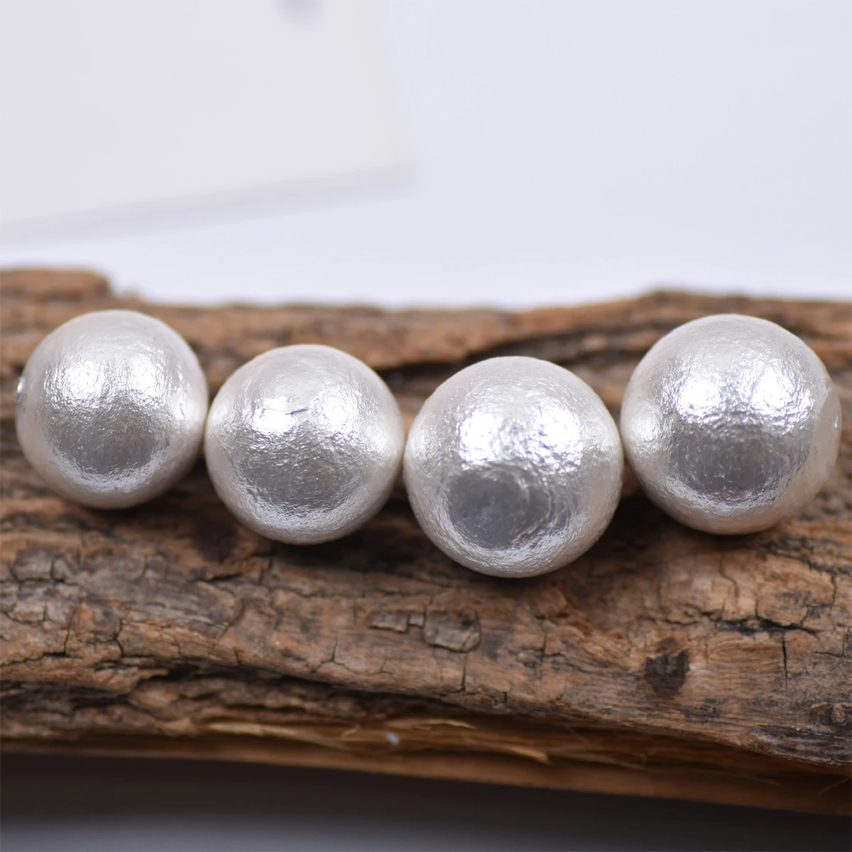 Wrinkled Cotton Pearls, Dull Finish Loose Beads with Full/Half Holes, Practical Ornaments for Handcrafting  Earrings & Jewelry