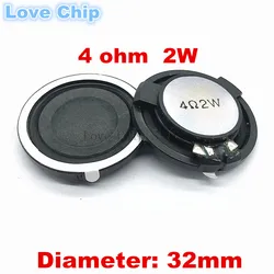 Diameter 32mm Mini Speaker 4Ohm 2W Multimedia Internal Magnetic Speaker Unit Cmposite Film