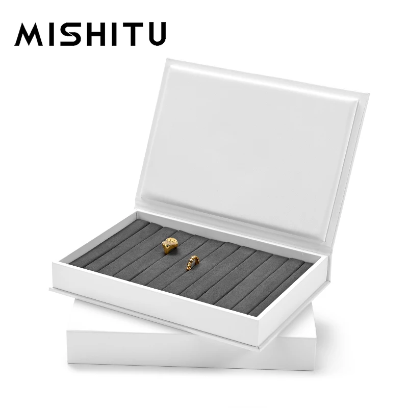 MISHITU Magnetic Jewelry Display Storage Box Book Style Ring Necklace Bracelet Storage Box New Jewel Design Jewelry Display Tray