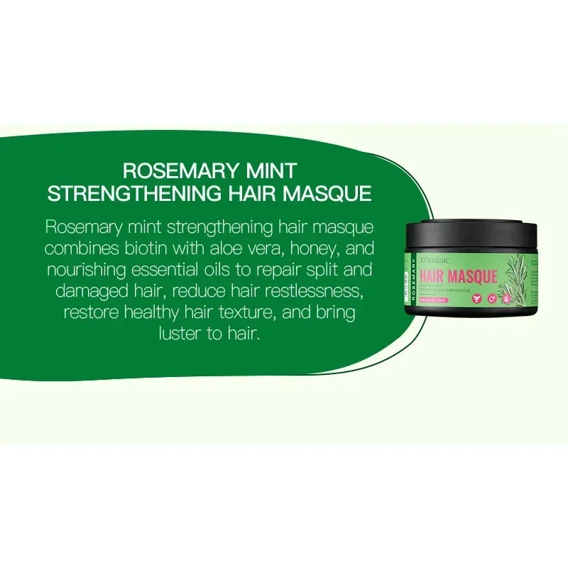 Maschera per capelli alla menta al rosmarino Shampoo Shampoo Serie Trattamento idratante riparatore Shampoo Curl Maschera all'olio essenziale Rafforzamento dei capelli