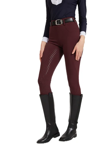 Imagen 2 del producto Pantalones ecuestres profesionales de silicona completa, de secado rápido, elásticos, ajustados, antideslizantes, gruesos y resistentes al desgaste.