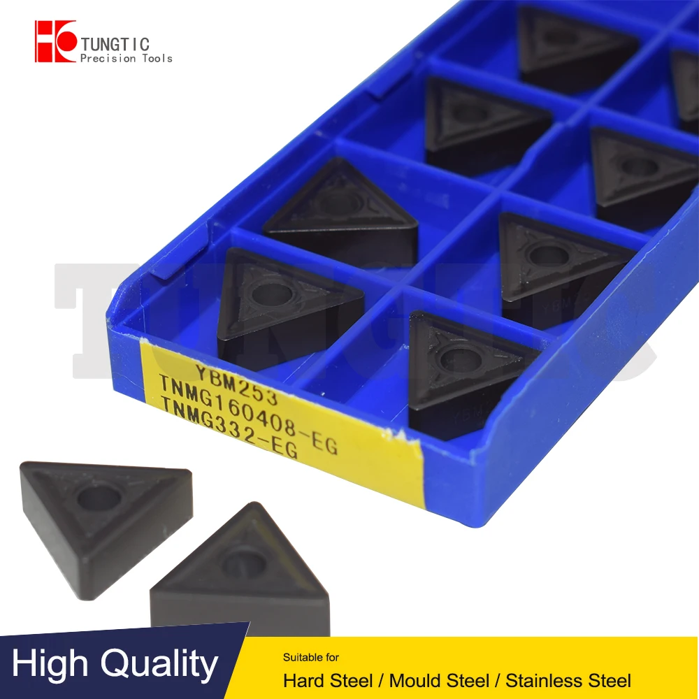 

TNMG160408-EG YBM253 TNMG332-EG Токарные пластины Токарные инструменты TNMG 160408 EG Твердосплавная фреза Обработка металла
