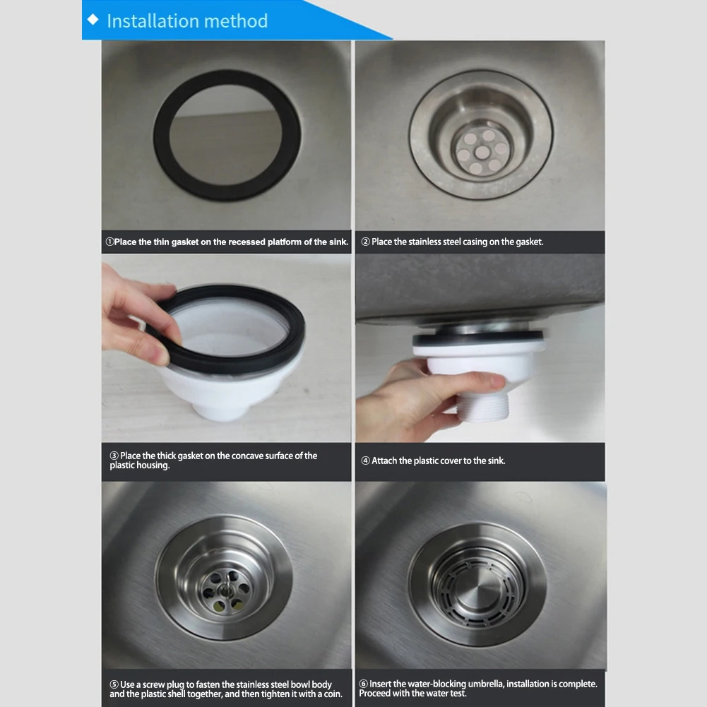Drainer Compatible 114mm Drain Strainer Daily Use Home Kitchen Built To Last Easy Installation Inner Diameter 45.2mm