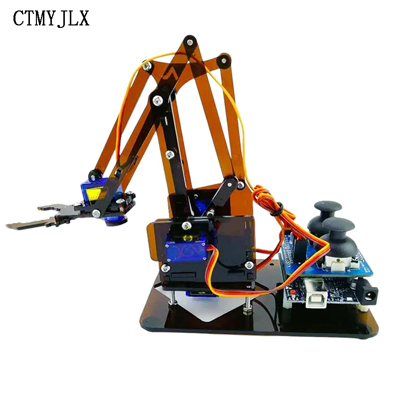 arduino-sg90-mg90s-4-dof-分解アクリル機械ロボットマニピュレーター爪キット-diy-電子プログラミングロボットアームキット