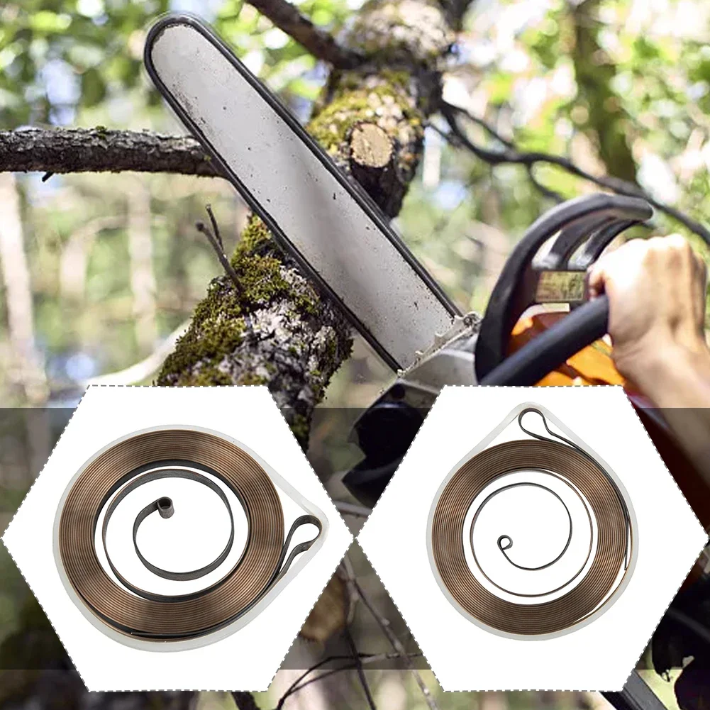 

Recoil Pull Starter Spring Replacement Width 5mm For 45cc 52cc 4500 5200 Chinese Chainsaw Garden Tool Accessories