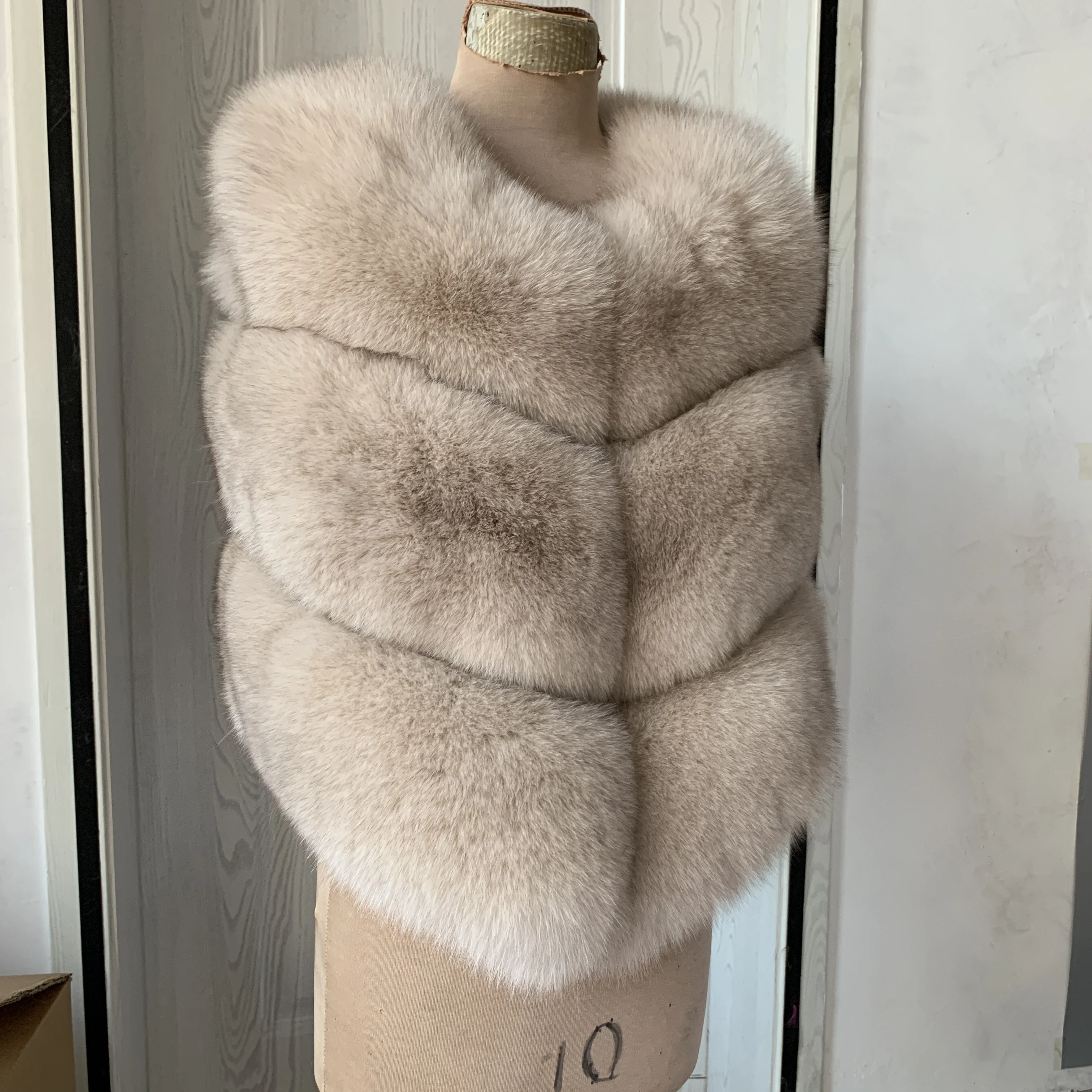 Autumnwinter Women's fur vest Fashion Real Fox Fur vest 3 rows of high quality Real fur jacket 100% Real Fox free shipping