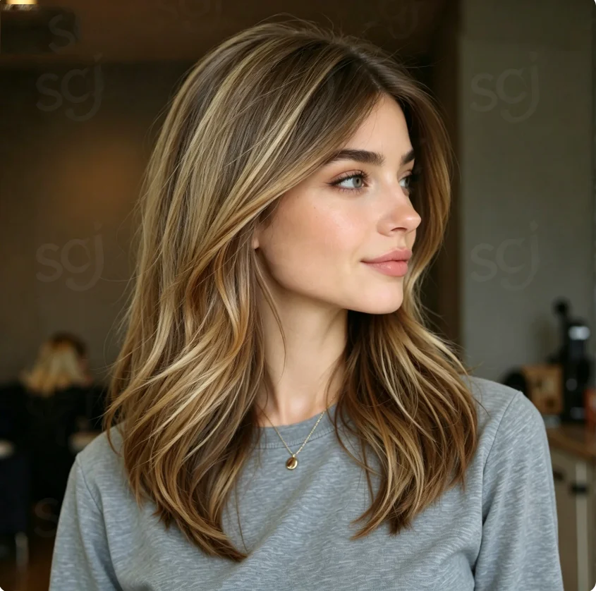 Highlight Brown Free Part Wave 20” Glueless 5x5 Silk Base Jewish 100% Human Hair Wig Baby Hair HD Lace European Hair Preplucked