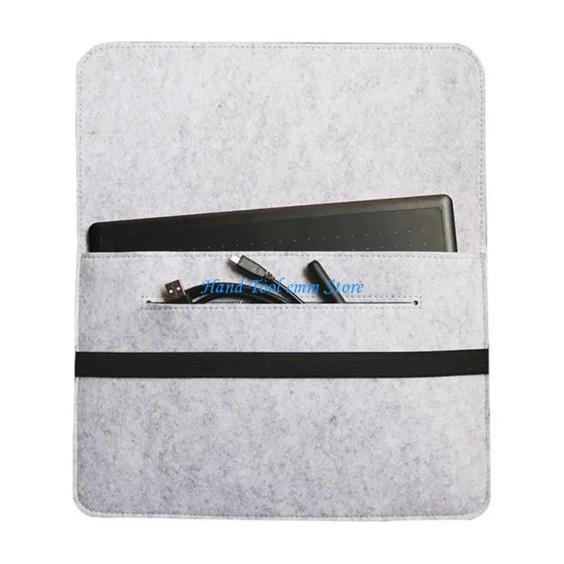 

H37F Felt Protective Bag Digital Graphics Drawing Tablets Protective Case Cover for M708 EX08 EX12air and HC16
