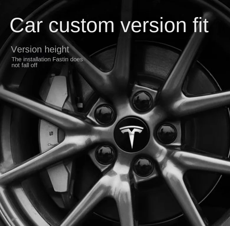 4pcs 56mm Wheel Hub Center Caps For Tesla Model 3 Model Y Badge Cover Hubcaps for Tesla Model Y X S 2023 Car Accessories