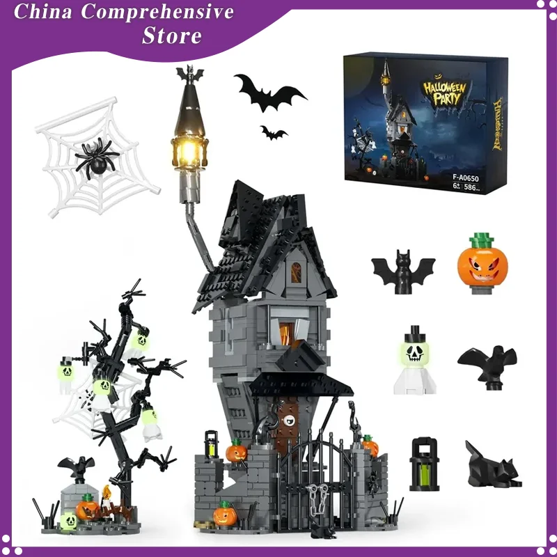Le cauchemar avant noël Halloween Type de construction petites particules bloc d'assemblage modèle Kit enfants Puzzle jouets cadeau décoratif