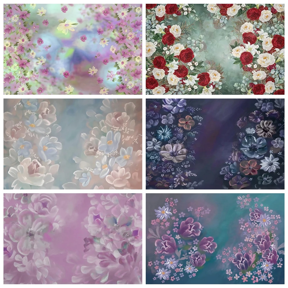 บทคัดย่อGradientดอกไม้ฉากหลังภาพวาดสีน้ํามันFloralsเจ้าสาวงานแต่งงานDecorชุดคลอดบุตรภาพพื้นหลัง