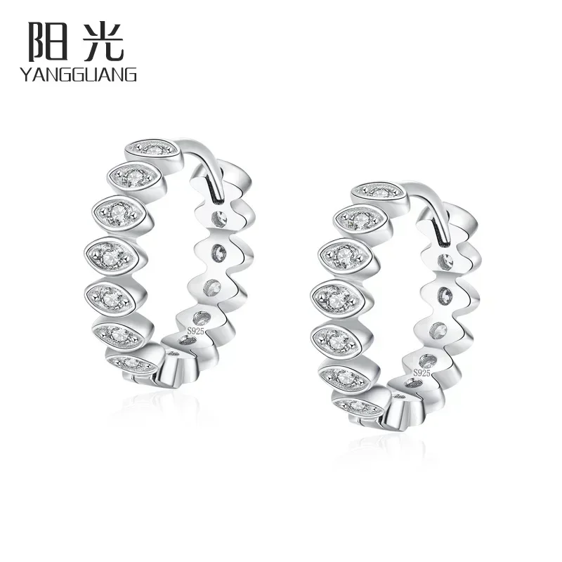 SPE3-Boucles d'Oreilles Bling en Clip de 0.75 Carat pour Femme, Bijoux en Argent, Cœurs, Flèches, Design, Contre-indiqué