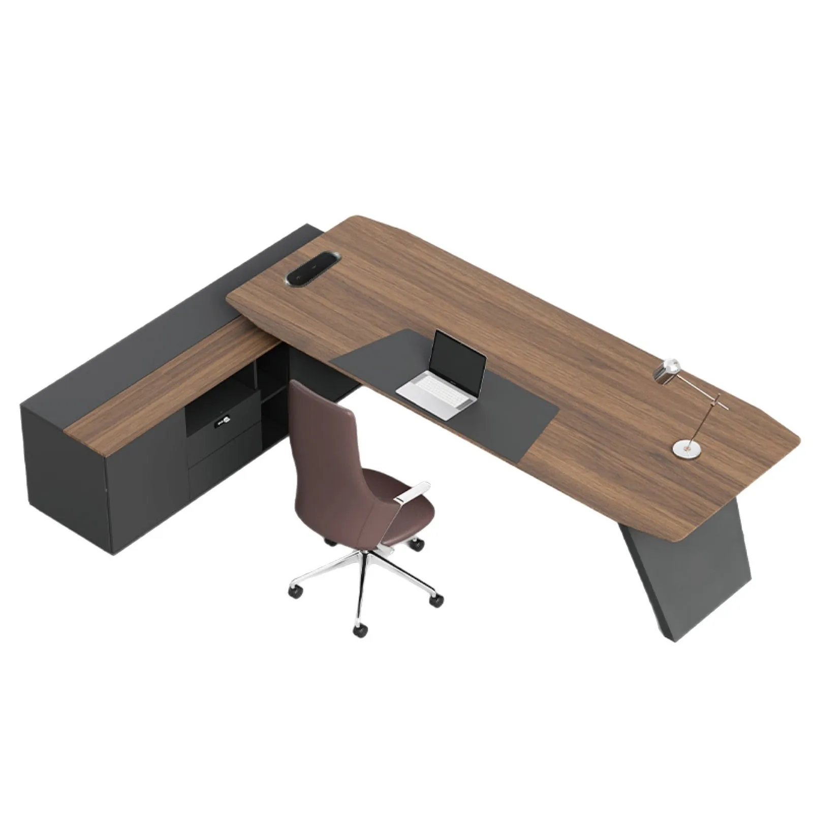 

Boss table, office, large desk, table and chair combination, light luxury, high-end sense, modern simplicity