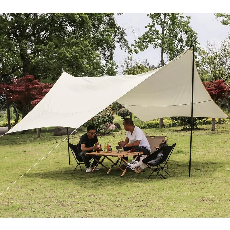 Butterfly Shaped Hexagonal Outdoor Camping Tent, Shade Coated with Silver, Sun Protection, canopy