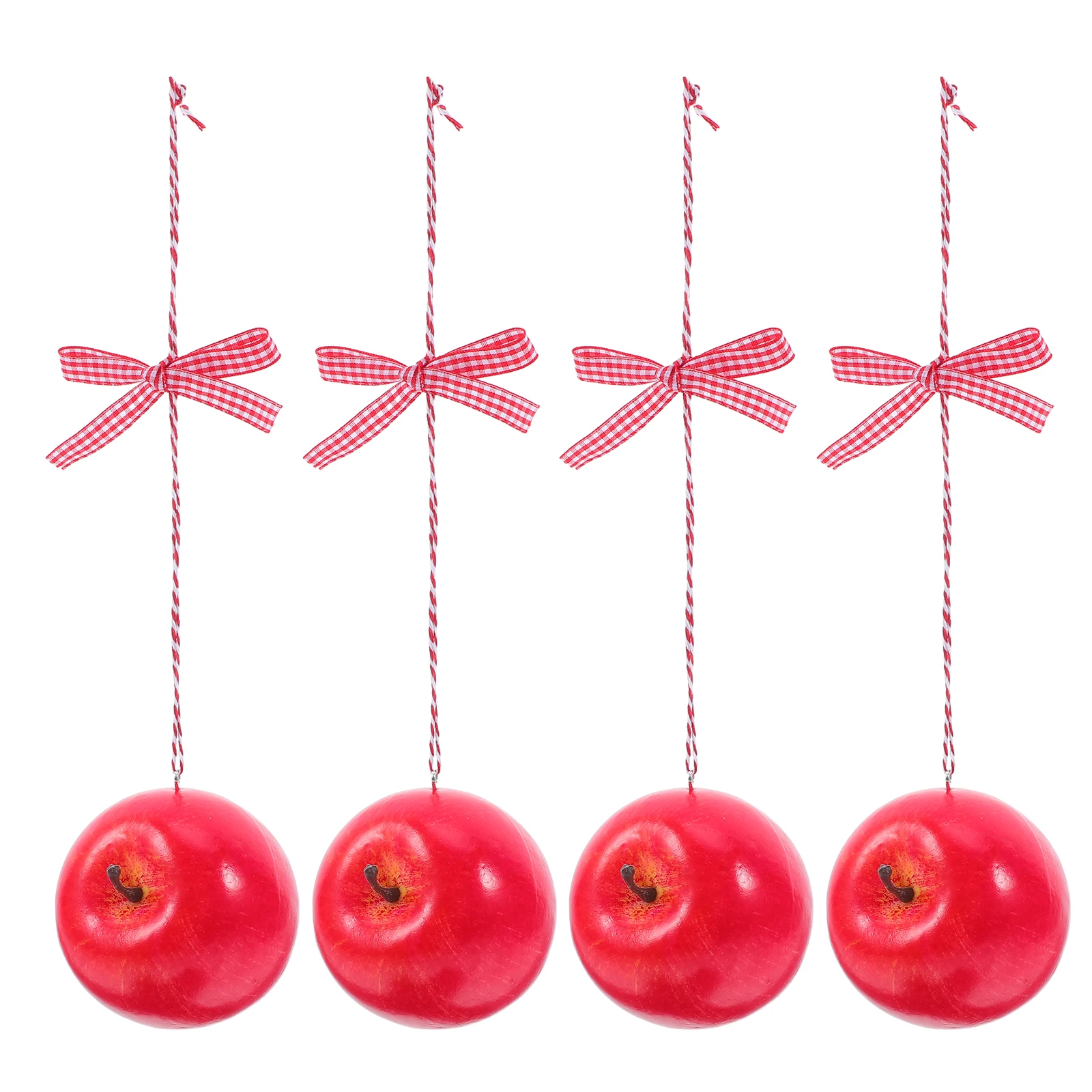 

4pcs CarInterior Accessories RealisticAppleDesign Decor FadResistant VersatileUsage CarDecorations WomenMen