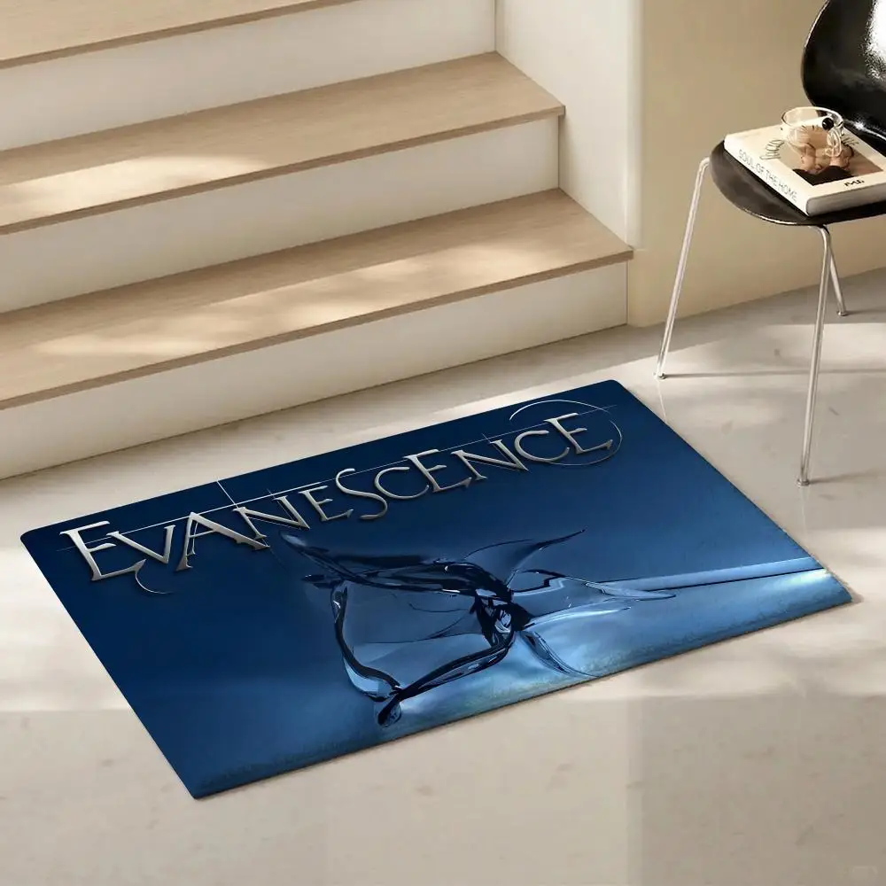 Rock Band E-EvanescenceS Floor Mat Eco-Friendly Flannel Doormat Non-Slip Odorless Soft Short Plush Indoor Floor Rug
