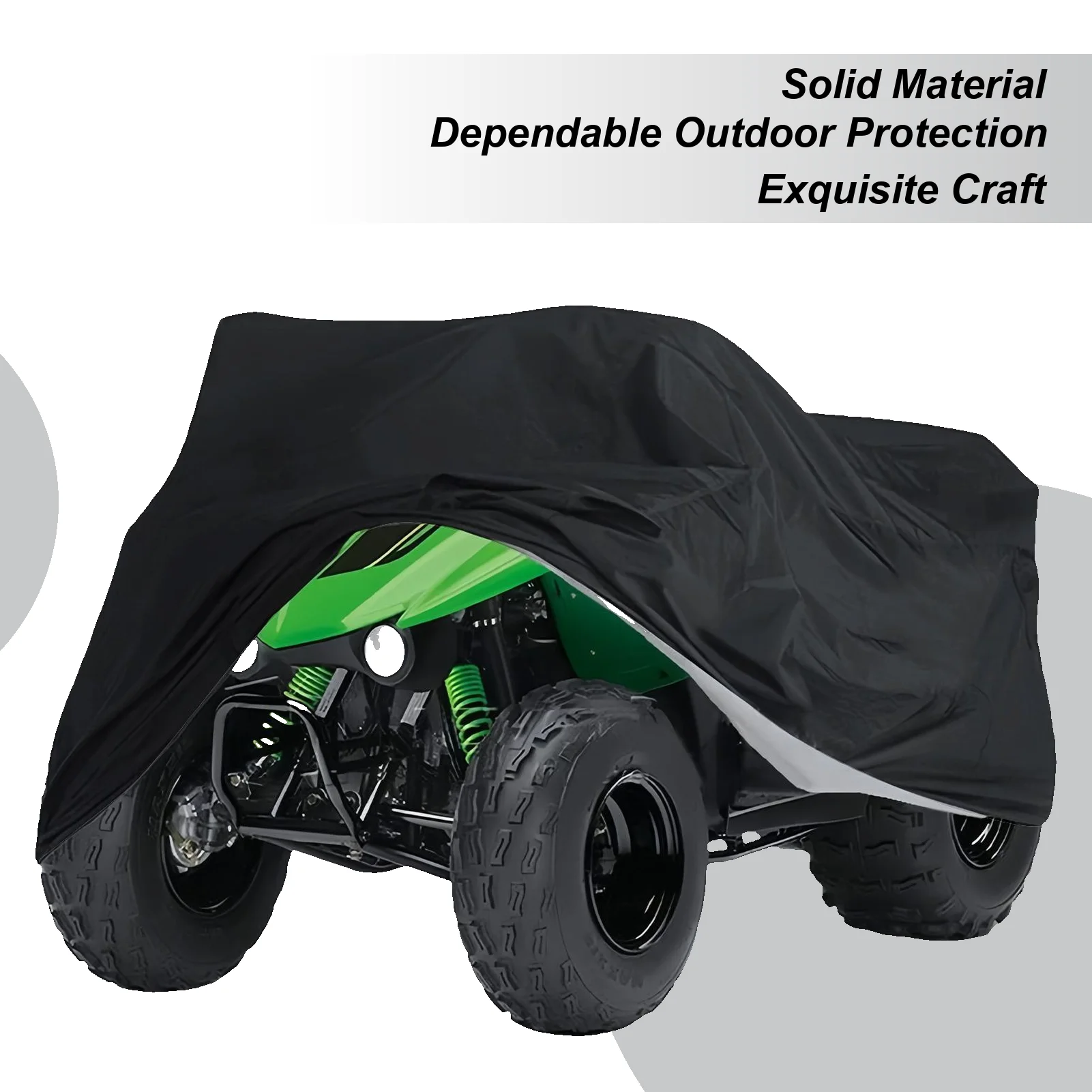ATV Cover 210D Dustproof Protector Waterproof Tractor Cover For Beach Storage Garage Driveway Trail Farm Ranch