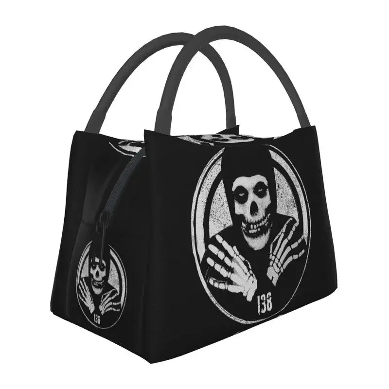 

Punk Rock Band Misfits Thermal Insulated Lunch Bag Women Resuable Container for Outdoor Picnic Storage Meal Food Box