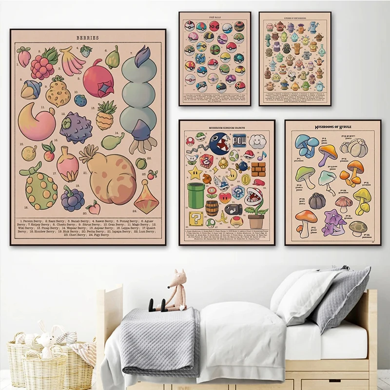 Koroks of Hyrule Stardew Valley Video Game Prints Balls Posters Japanese Anime Canvas Painting Kids Room Decor Wall Pictures