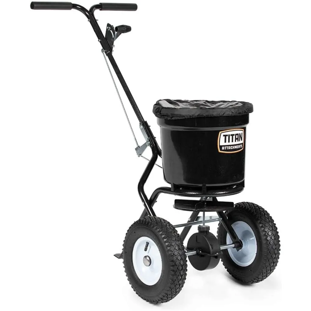 مفرشة بث دفع الأسمدة الاحترافية بوزن 50 رطل، تتوزع من 10 إلى 12 قدمًا، للعناية بالعشب وذوبان الثلج، أداة ساحة