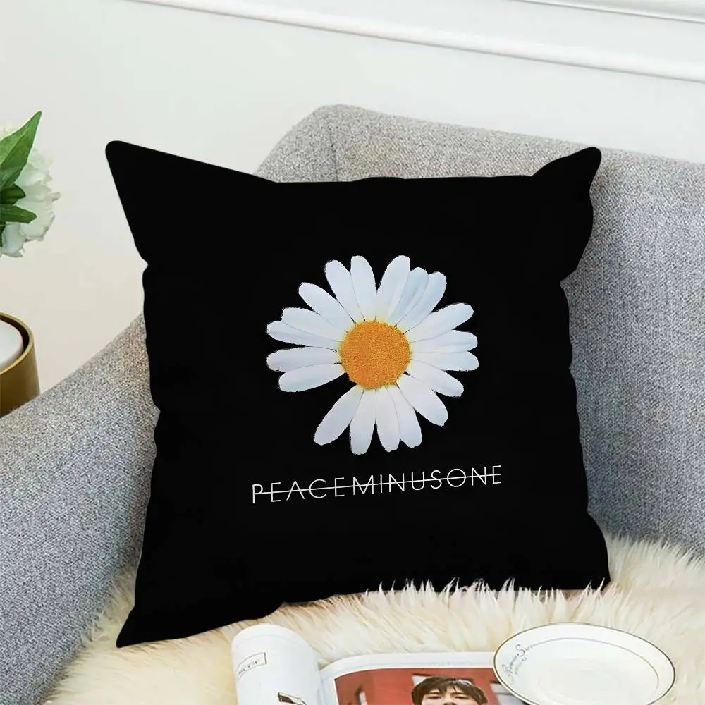 

P-Peaceminusones B-Banner Pillow Case Double-Sided Printing Cushion Cover 45x45 Decorative Cushions Sofa Home Decor Soft Pillowc