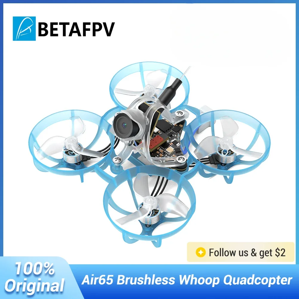 BETAFPV Air65 ELRS 2.4G Brushless Whoop Quadcopter Racing Drone Freestyle 1S RC Mini Drone with FPV Camera VTX Airplanes