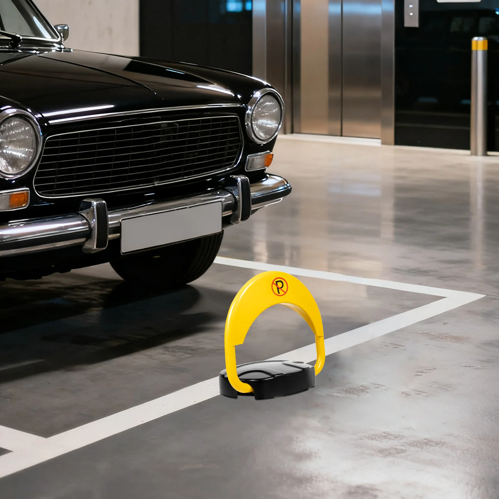 Remote Control Parking Lock Waterproof IP67 Auto Lift Security Post with Alarm & Reflective Strip for Private Car Space