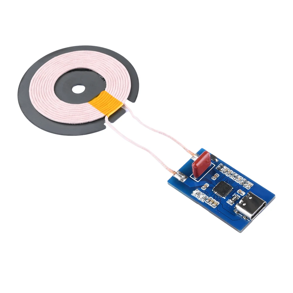 Moduł nadajnika płytka z cewką o dużej mocy 5W/10W/15W typ-C do szybkiego ładowania Qi IP6826 moduł bezprzewodowej ładowarki DIY