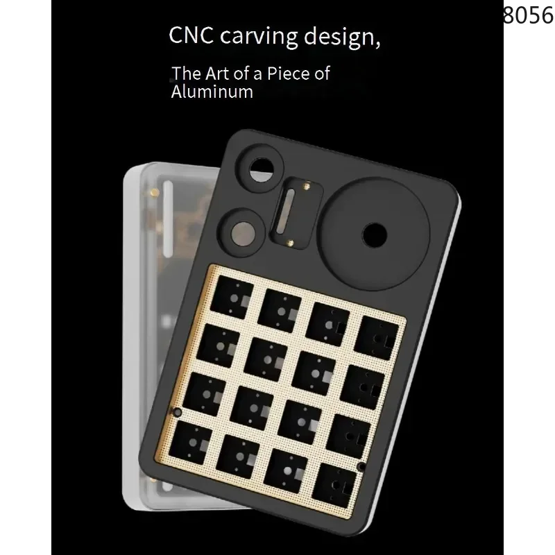 KM16 Three-Knob Shortcut Mechanical Keypad PS Clip Painting 16 Keys