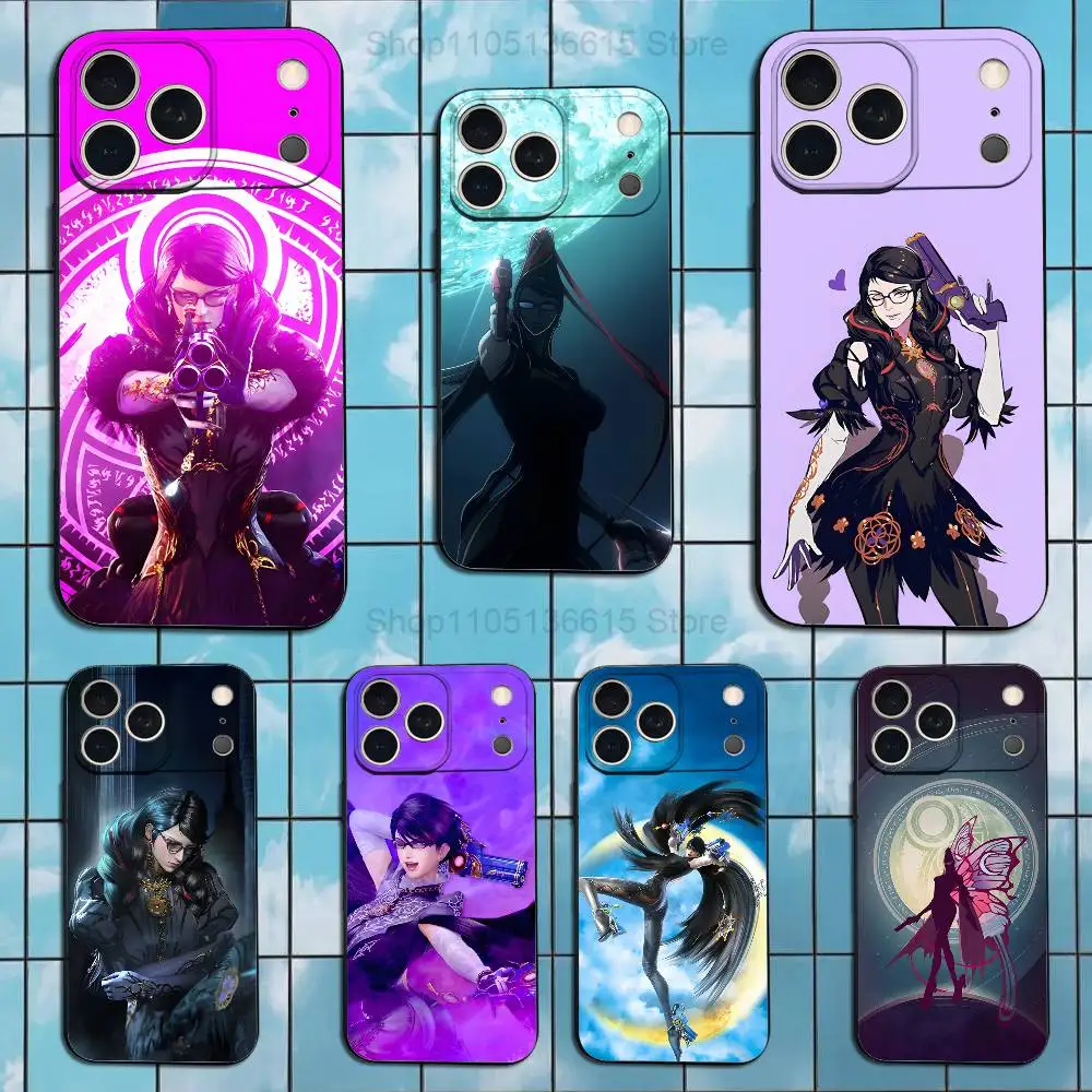 

Game B-BAYONETTA-ES Cool Case For iPhone 17,16,15,14,13,12,11 Air,Plus,Pro Max,XS,X,XR,SE,Mini,8,7,Soft Silicone Black Cover