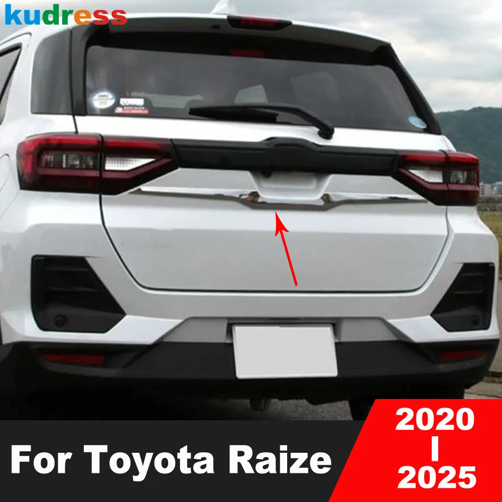 

Для Toyota Raize 2020-2025: Хромированная накладка на крышку багажника, молдинг на заднюю дверь, аксессуары