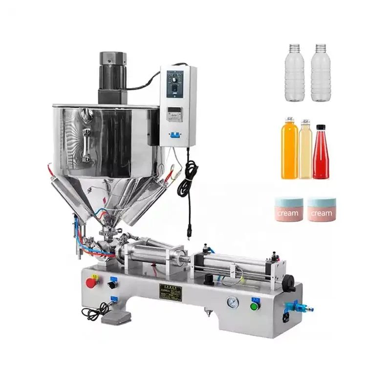 

Машина для розлива пасты под заказ с нагревателем и смесителем, Новая полуавтоматическая упаковочная машина для жидкости